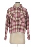 BeachLunchLounge 100% Cotton Plaid Pink Jacket Size S - photo 1
