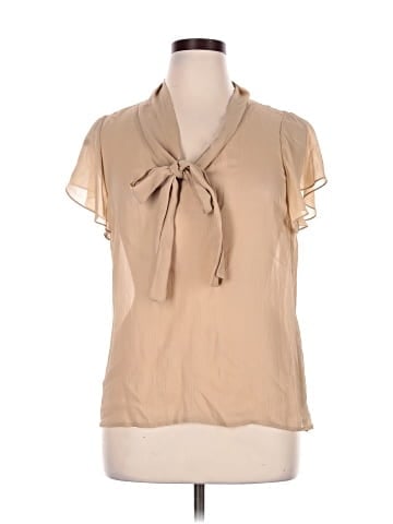 St. John Short Sleeve Silk Top (view 1)