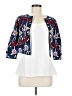 Glamorous Print White Blue Blazer Size 6 - photo 1