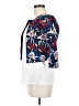 Glamorous Print White Blue Blazer Size 6 - photo 5