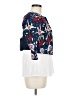 Glamorous Print White Blue Blazer Size 6 - photo 4