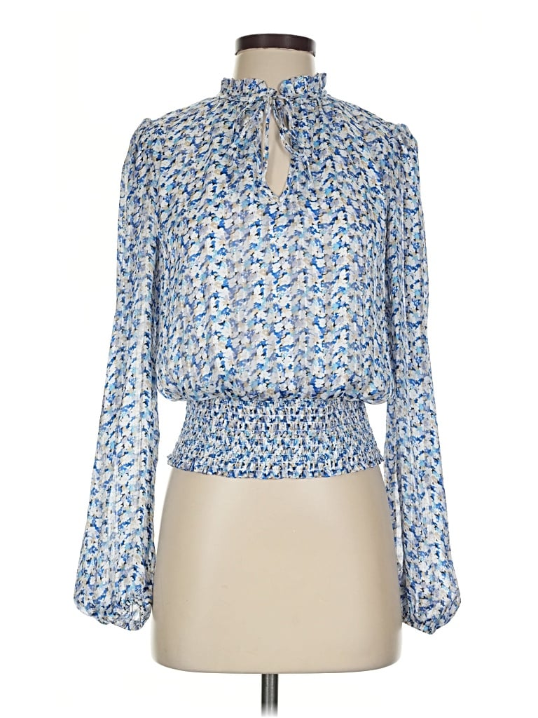 Pre-owned Tamara H. Long Sleeve Blouse In Blue