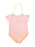 Crewcuts Checkered-gingham Pink One Piece Swimsuit Size 4 - 5 - photo 1