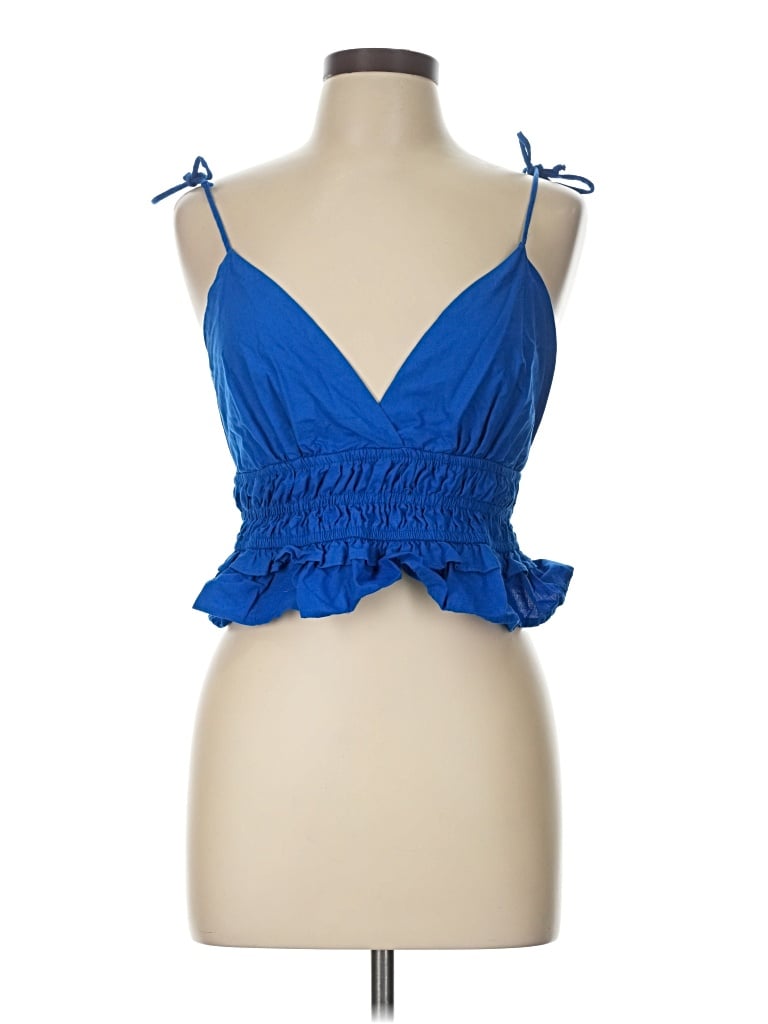 Pre-owned Sim & Sam Sleeveless Blouse In Blue