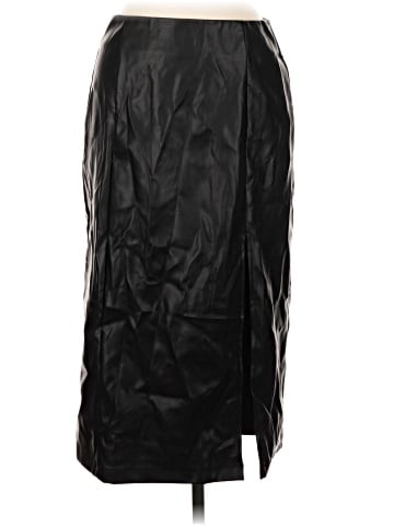 MANGOPOP Collection Faux Leather Skirt (view 1)