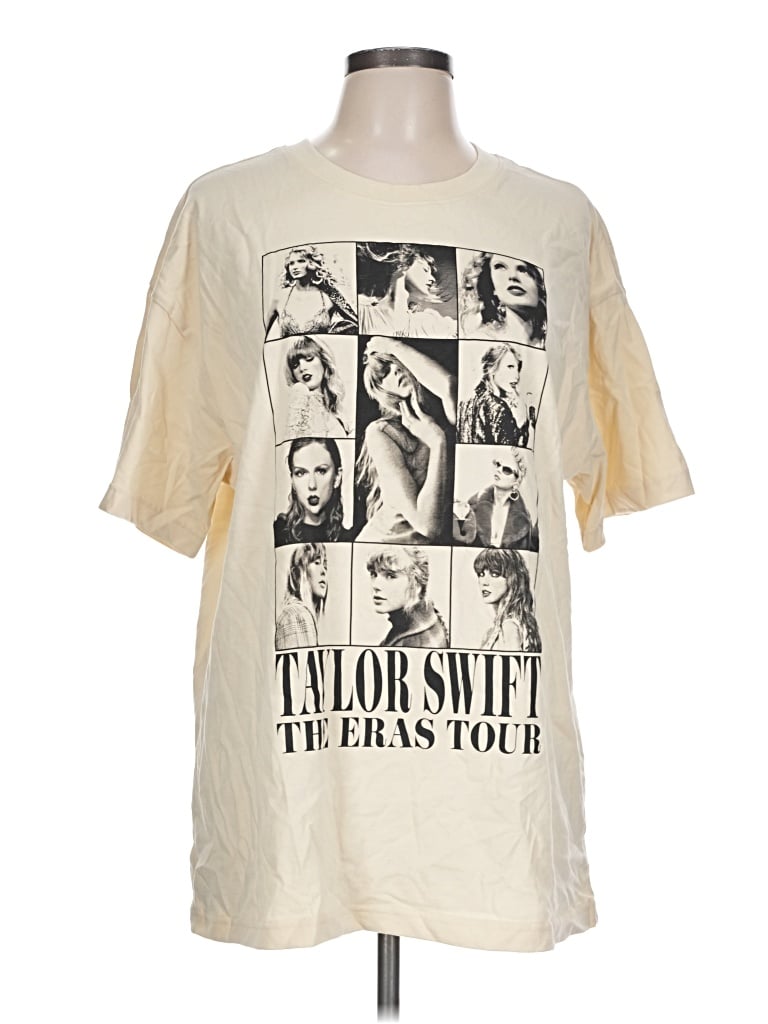 Pre-owned Taylor Swift Short Sleeve T-shirt In Ivory