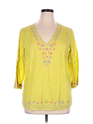 I.E. Relaxed 3/4 Sleeve Blouse (view 1)