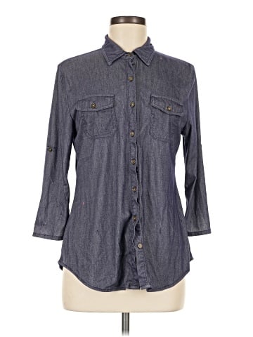 Eden & Olivia 3/4 Sleeve Button-Down Shirt (view 1)