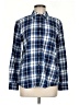 Lands' End Plaid Blue Long Sleeve Button-Down Shirt Size M - photo 1
