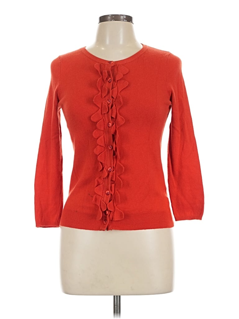 Pre-owned Sparrow 3/4 Sleeve Top Red Ruffles Neckline Tops