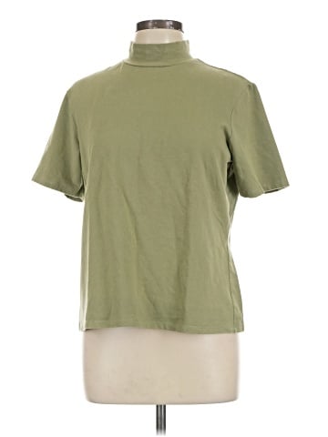 Denim & Co Short Sleeve Turtleneck (view 1)