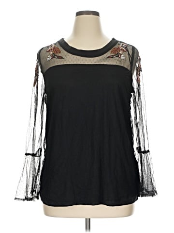 Ruff Hewn Long Sleeve Blouse (view 1)