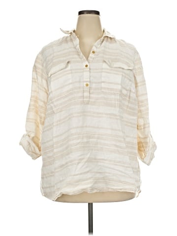 Ellen Tracy 3/4 Sleeve Button-Down Shirt (view 1)