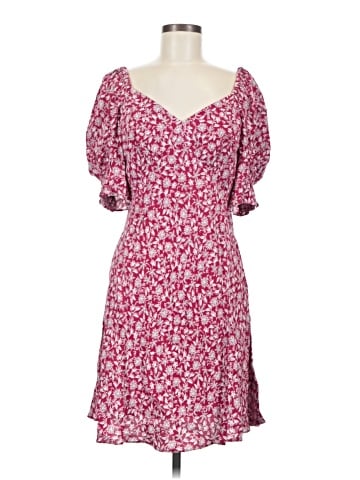 Madewell Puff-Sleeve Mini Dress in Floral (view 1)