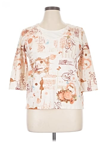 Christopher & Banks 3/4 Sleeve T-Shirt (view 1)