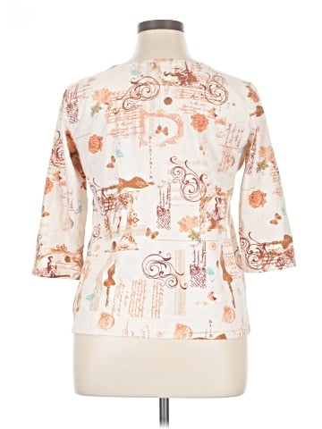 Christopher & Banks 3/4 Sleeve T-Shirt (view 2)