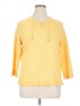 Christopher & Banks 100% Cotton Yellow Pullover Sweater Size XL - photo 1