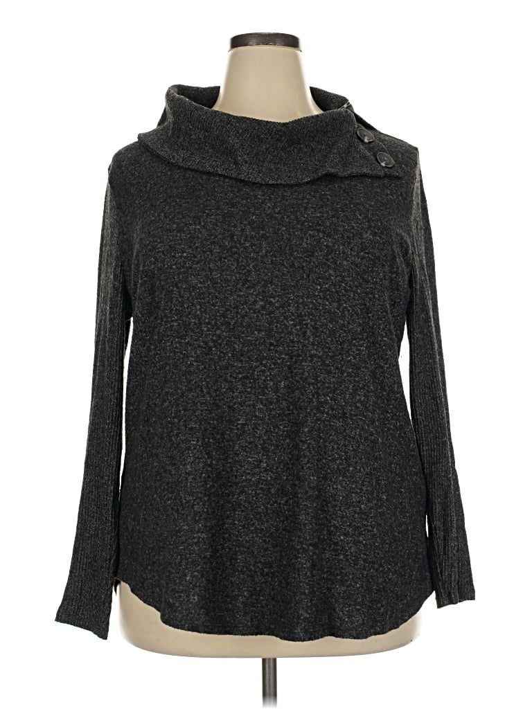 Pre-owned Fortune + Ivy Turtleneck Sweater In Gray