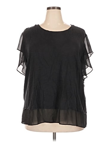 DG^2 by Diane Gilman Short Sleeve Blouse (view 1)