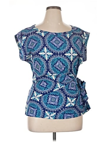 New York & Company Short Sleeve Blouse (view 1)