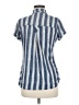 Derek Heart Stripes Blue Short Sleeve Button-Down Shirt Size M - photo 2