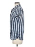 Derek Heart Stripes Blue Short Sleeve Button-Down Shirt Size M - photo 5