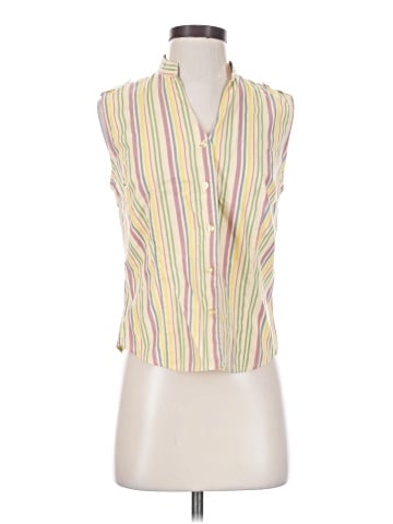 I.E. Relaxed Sleeveless Button-Down Shirt (view 1)