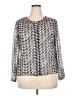 Pendleton 100% Polyester Silver Gray Long Sleeve Blouse Size 18 Petite - photo 1