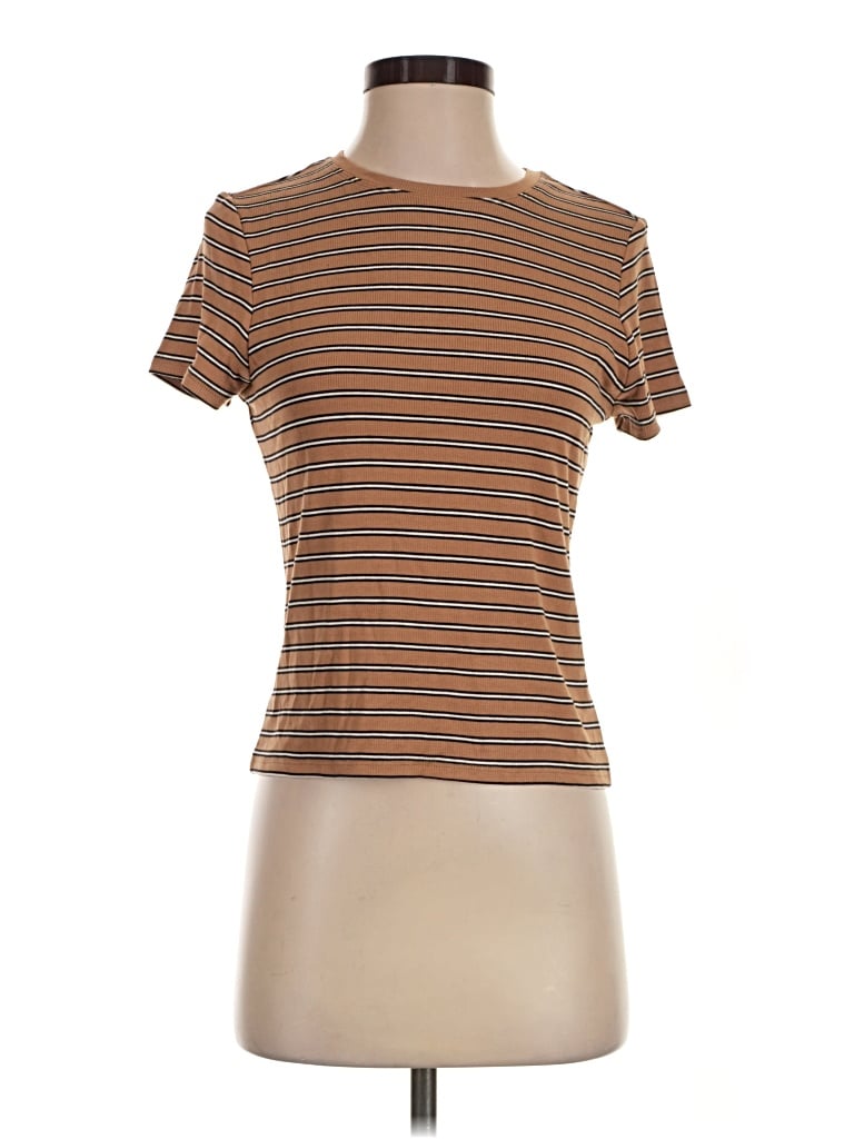 Pre-owned Maison D' Amelie Short Sleeve T-shirt In Brown