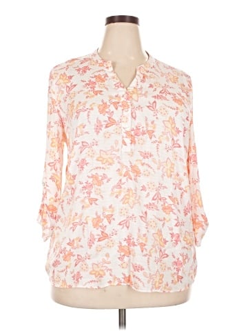 Basic Editions 3/4 Sleeve Blouse (view 1)