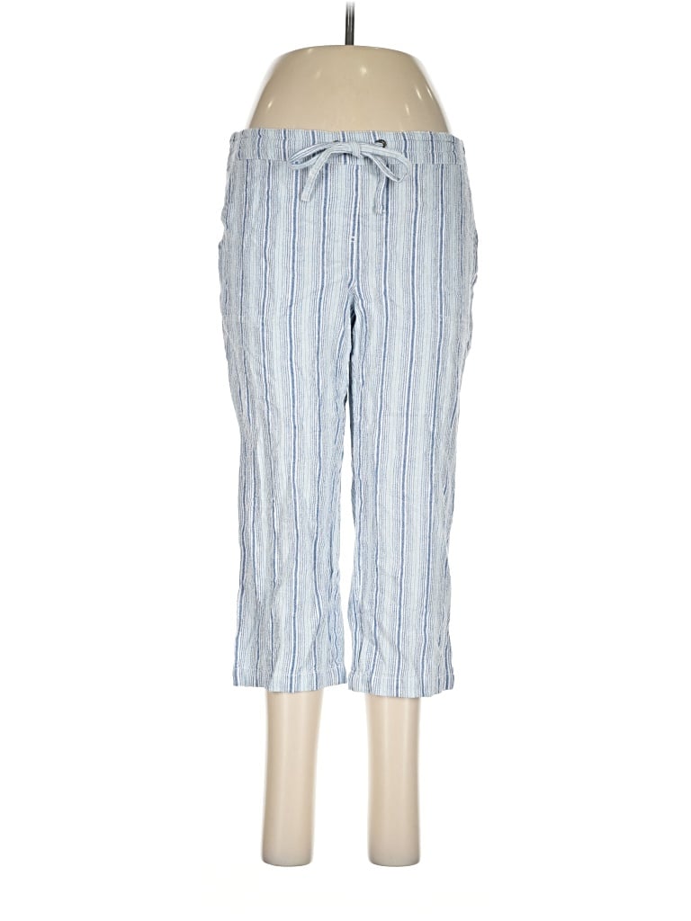 Pre-owned Per Se Linen Pants In Blue