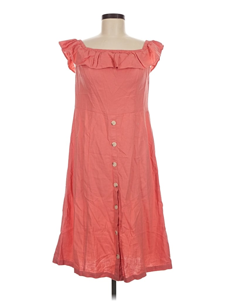 Pre-owned Loft Beach Casual Dress In Pink