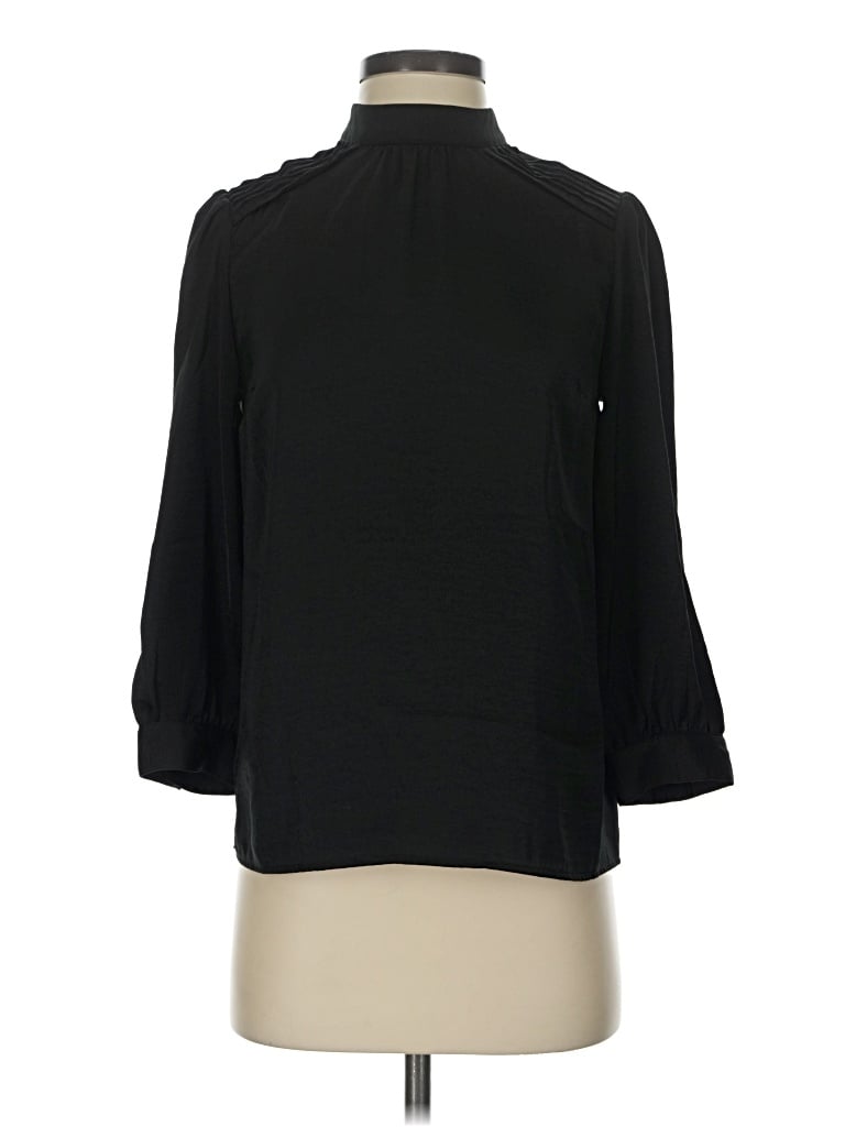 Pre-owned Modcloth 3/4 Sleeve Blouse In Black