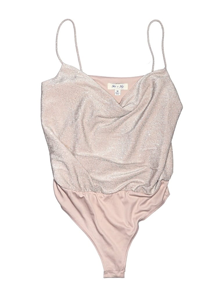Pre-owned She + Sky Bodysuit In Silver