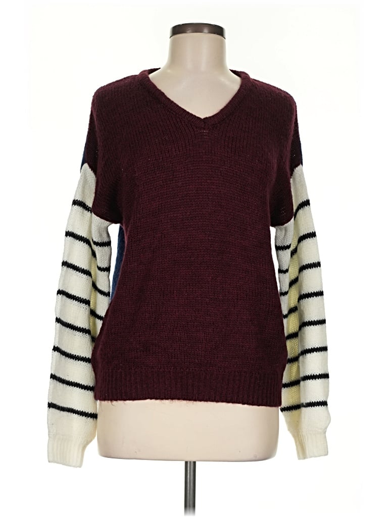 Pre-owned Copper Key Pullover Sweater In Burgundy