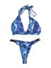 Love Print Blue Two Piece Swimsuit Size M - photo 1