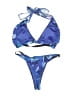 Love Print Blue Two Piece Swimsuit Size M - photo 2