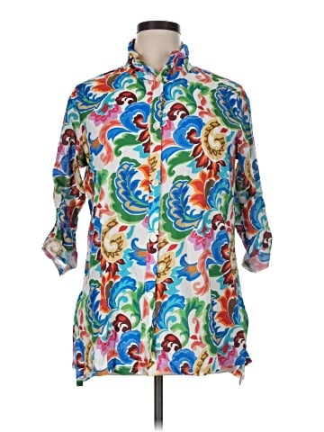 Toofan 3/4 Sleeve Button-Down Shirt (view 1)