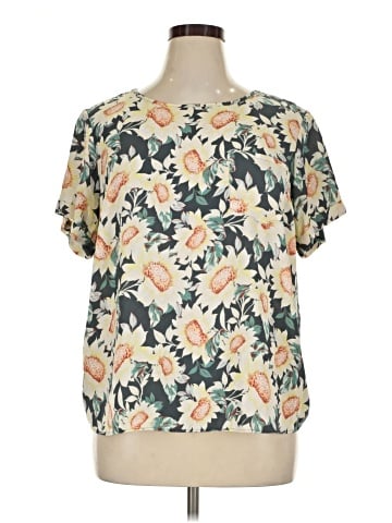 LC Lauren Conrad Short Sleeve Blouse (view 1)