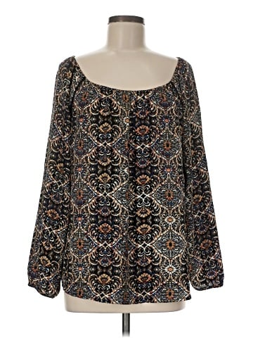 Sun & Shadow Long Sleeve Blouse (view 1)