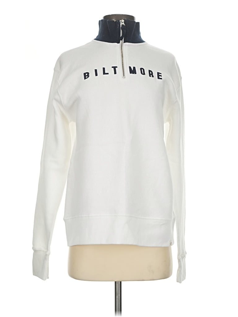 Pre-owned Blue 84 Zip Up Hoodie In White
