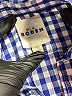 Mini Boden Checkered-gingham Blue Long Sleeve Button-Down Shirt Size 6 - 7 - photo 3