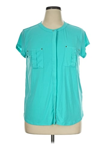 Dana Buchman Short Sleeve Blouse (view 1)