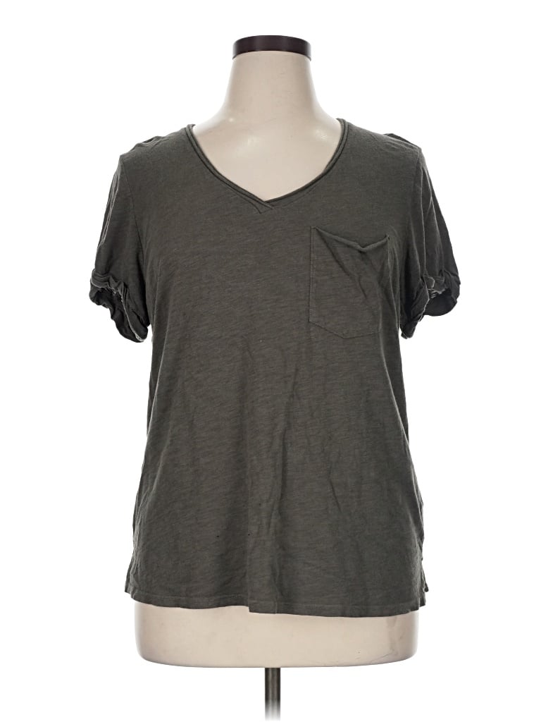 Pre-owned T.la Short Sleeve T-shirt In Gray