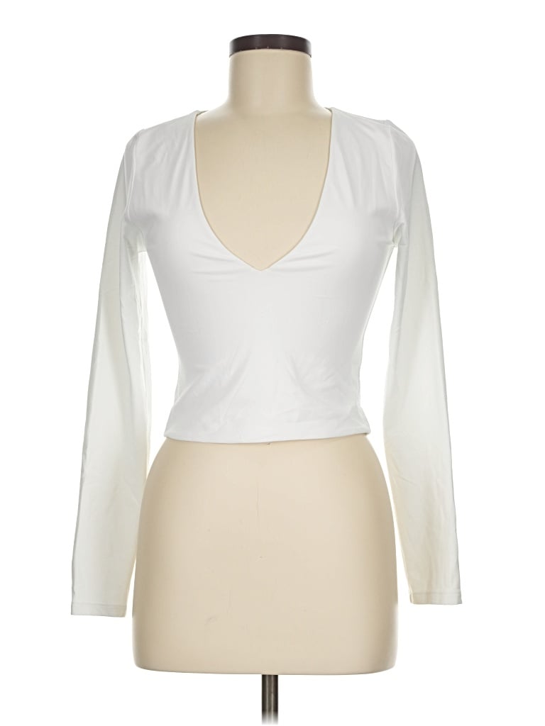 Pre-owned Babaton Long Sleeve T-shirt In Ivory