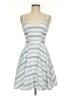 Blue Rain Stripes Silver Cocktail Dress Size M - photo 1