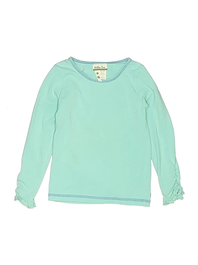 Pre-owned Matilda Jane Kids' Long Sleeve T-shirt In Teal