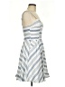 Blue Rain Stripes Silver Cocktail Dress Size M - photo 4
