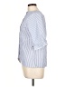 Unbranded 100% Polyester Stripes Blue 3/4 Sleeve Blouse Size L - photo 5