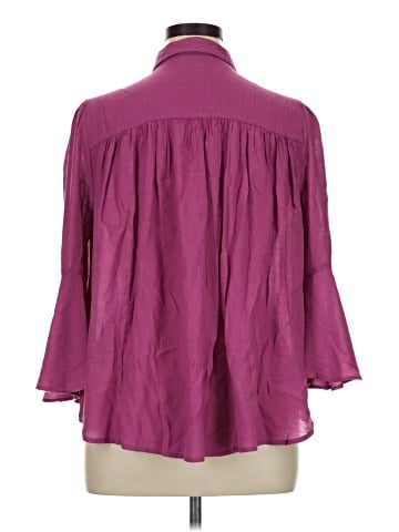 Cato 3/4 Sleeve Button-Down Shirt (view 2)